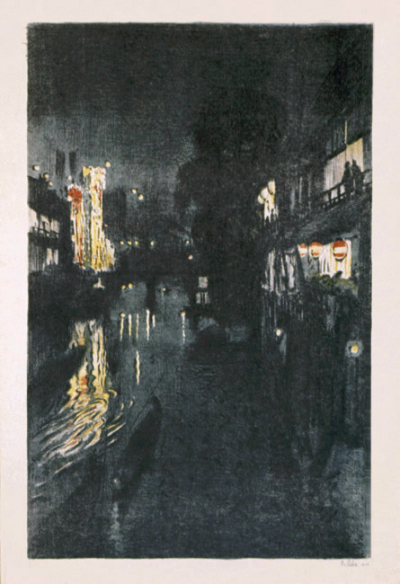 織田一磨「大阪風景 道頓堀」/輝開