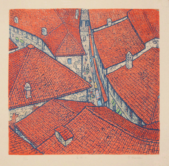 兜屋画廊取扱い ぶる N196 木版画 版画 武田健夫 兜屋画廊取扱い ぶる N196 木版画 版画 武田健夫